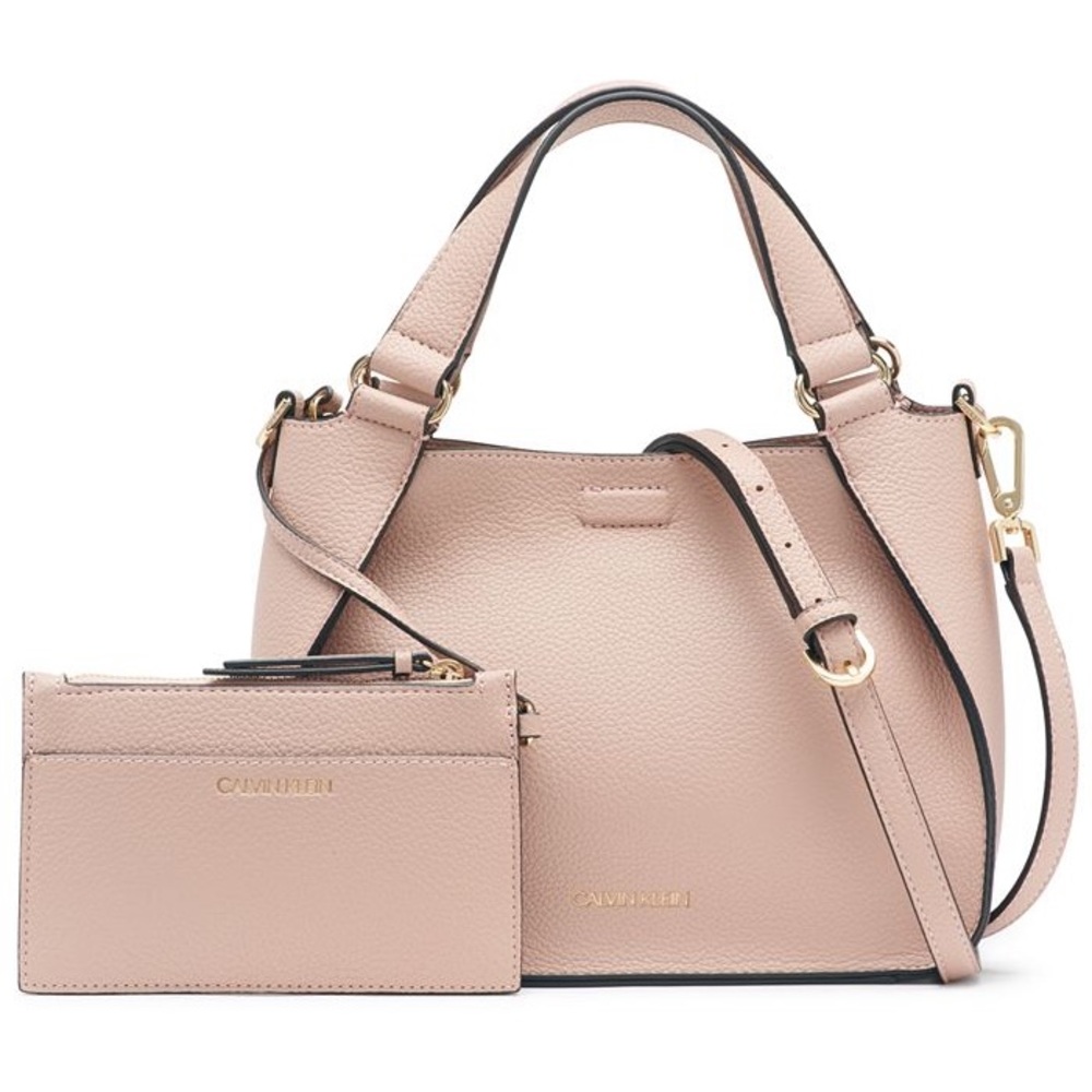 Calvin Klein Dusty Rose Satchel Crossbody Shoulder Handbag